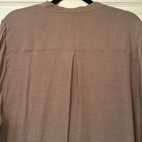 Elementz brown tunic gauze lightweight material NWT 2 front zipper pockets - Picture 8 of 9